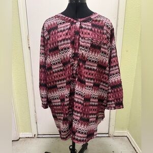 GNW Pink and Black Patterned Blouse